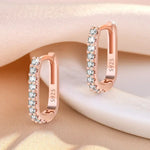 Load image into Gallery viewer, High-quality Silver Plated Crystal Fashion Circle Hoop Earrings for Woman Wedding Party Gift Street Versatile Jewelry Gifts