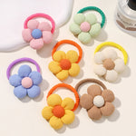 Load image into Gallery viewer, 2Pcs/lot Lovley Flower Ponytail Elastic Hair Bands for Girl Children Hair Ties Cartoon Kids Hair Accessories Baby Headwear