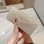 Load image into Gallery viewer, Gold Silver Evening Bag Women Elegant Fashion Banquet Clutch Chain Shoulder Bags Luxury Purse Female Wedding Party Bags