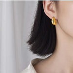 Load image into Gallery viewer, Stainless steel Creative Water Drop earrings Women's new fashion Simple geometry handmade birthday party jewelry gift