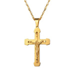 Load image into Gallery viewer, Fashion Stainless Steel Jesus Cross Pendent Necklace Religious Accessaries Necklace Hot Sale Amulet Birthday Party Jewlery Gifts