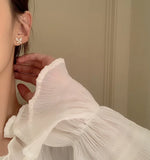 Load image into Gallery viewer, Pearl Tassel Earrings Korean New Butterfly Earrings for Women Romantic Dangle Earrings Personality Party Ear Accessories