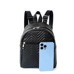 Load image into Gallery viewer, Mini Chevron Functional Women Fashion Quilted Backpack