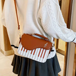 Load image into Gallery viewer, Piano Guitar Music Notes Handbag, Creative PU Leather Tote Bag, Trendy Crossbody Bag For Women Girls