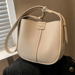 Load image into Gallery viewer, Fashion Women'S Bag Solid Color Pu Shoulder Bolsa Buckle Bucket Bag Korean High Capacity Tote Bag Inner Pouch Crossbody Bags