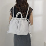 Load image into Gallery viewer, Casual Large Capacity Puffer Tote Bag Designer Padded Nylon Women Handbags Knotted Strap Shouder Crossbody Bags Warm Sac 2024