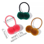 Load image into Gallery viewer, 5pcs/lot Girls Double Plush Ball Hair Ropes Set For Kids Solid Color Scrunchies Elastic Hair Bands Hair Accessories Wholesale