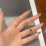 Load image into Gallery viewer, Simple Single Chain Bracelet for Women Fancy Cross Charm with Shiny CZ Fashion Versatile Female Hand Jewelry Wholesale