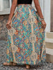 Vintage-Inspired Paisley Print High Waist Swing Skirt