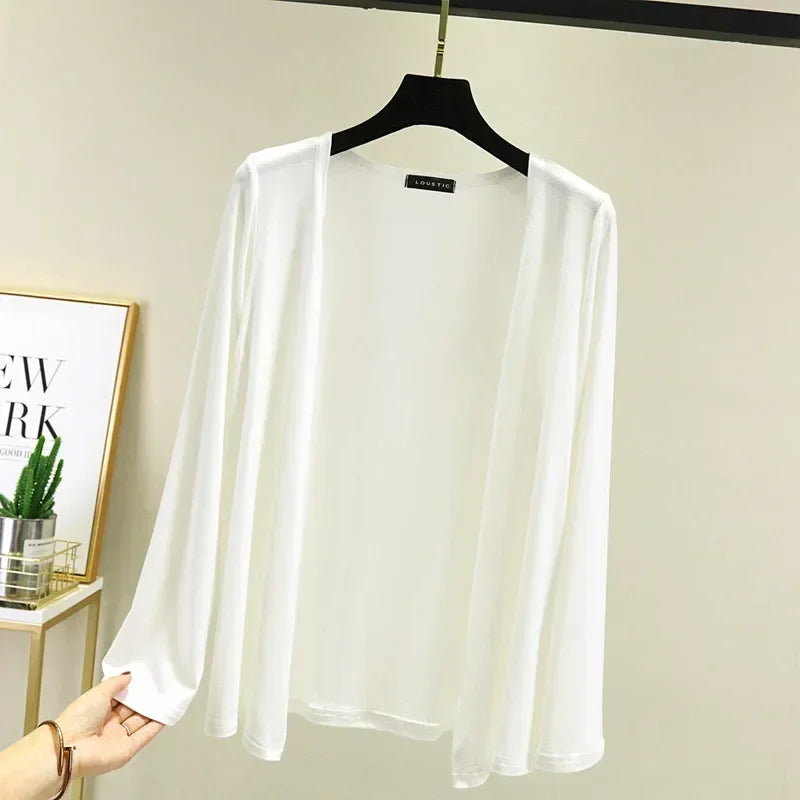 Foreign Beach Breathable UV Protection Shoulder Cardigan Summer Sunscreen Clothes Women's Modal Coat With