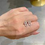 Load image into Gallery viewer, RAKOL Vintage Zircon Stud Earrings For Women Square Lock Clasp Fashion Exquisite Crystal Shiny Earrings Party Jewelry Gifts