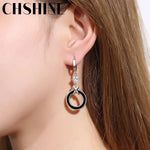 Load image into Gallery viewer, CHSHINE 925 Sterling Silver Circle Ring Earrings For Lady Lovers Banquet Party Jewelry