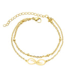 Load image into Gallery viewer, Stainless Steel Bracelets Korean Fashion Infinity Symbol Multi-layer Bead Chain Charms Bracelet For Women Jewelry Girl Kpop Gift