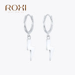 Load image into Gallery viewer, ROXI 925 Sterling Silver Lightning Pendant Stud Earrings For Women brincos Personality Hanging Stud Earrings Punk Jewelry Korean