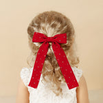 Load image into Gallery viewer, Hair Clips for Girls Corduroy Glitter Long Tail Bows Baby Hairpin Lovely Children Hair Accessories Kids Barrette Headwear