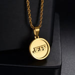 Load image into Gallery viewer, Custome Name Punk Necklace Cricle Pendant Cuban Chain Stainless Steel Jewelry for Woman Man Personalized Jewelry Christmas Gift