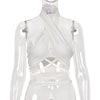 2023 New Women Sexy Cross Halter Tank Tops Y2K Fashion Off-the-shoulder Tie Up Crop Tops Club Party Wear Lady Backless Vest Tops
