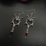 Load image into Gallery viewer, Vintage Punk Bat Heart shaped Earrings for Women Hip Hop Red Stone Pendant Personalized Earrings for Women's Party Jewelry