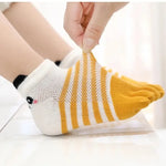 Load image into Gallery viewer, Toddler Baby Kids Girls Boys Cartoon Socks Babies Child Animal Five Fingers Sock Hosiery Mesh Breathable Toe Socks Accessories