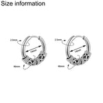 Load image into Gallery viewer, 1 Pair Dragon Totem Hoop Earrings For Women Men Stainless Steel Silver Black Earlobe Ear Buckle Jewlery Birthday Gifts