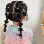 Load image into Gallery viewer, Red Cherry Baby Hair Bands Cute Girls Elastic Ponytail Holder Ties Heaband Kids Headwear Ropes Scrunchie Hair Accessories