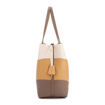 Load image into Gallery viewer, CH Leather Trendy Women's Business Handbag Pure Color Splicing Large Capacity Crossbody Simple Fresh Style Commuter Shoulder Bag