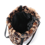 Load image into Gallery viewer, Ladies Women Girls Leopard Printed Shoulder Bag Soft Fluffy Plush Handbag Winter Tote Bag Crossbody Messenger Bag