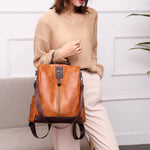 Load image into Gallery viewer, New High Quality Leather Women Backpack Anti-Theft Travel Backpack Large Capacity School Bags for Teenage Girls Shoulder Bag
