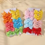 Load image into Gallery viewer, 10Pcs/Set Classical Solid Ribbon Bow Hair Clips for Kids Girl Handmade Bows Hairpin Barrettes Headwear Children Hair Accessories