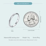 Load image into Gallery viewer, BAMOER New 925 Sterling Silver Minimalism Simple Ring for Women Fine Jewelry Fashion Stackble Eternity Band Wedding Gift Anillos