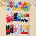 Load image into Gallery viewer, 10Pcs/Set Classical Solid Ribbon Bow Hair Clips for Kids Girl Handmade Bows Hairpin Barrettes Headwear Children Hair Accessories