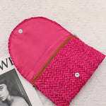 Load image into Gallery viewer, Corn Husk Weave Clutch Bag Women Ladies Fashion Simple Solid Straw Clutch Bag Evening Summer Casual Vacation Large Purse Woman