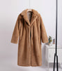2023 Winter Women High Quality Faux Rabbit Luxury Long Fur Coat Lapel OverCoat Thick Warm Female Plush Jacket Large Size 5XL