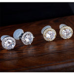 Load image into Gallery viewer, Elegant 5 Colors AAA Cubic Zirconia Crystal Clip On Earrings Classic Round Without Pierced Earrings For Women Girl Wedding Party