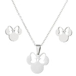 Load image into Gallery viewer, SMJEL Stainless Steel Necklaces for Women Jewelry Mini Animal Rabbit Necklace Heart Beat Dog Paw Print Collier Femme Wholesale