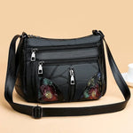 Load image into Gallery viewer, Luxury Soft Leather Women Messenger Shoulder Handbags and Purses Flowers Multi-pocket Crossbody Mommy Bag Ladies Sac 2024 New