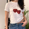 Aesthetic Summer Baby Tee Streetwear Goth Harajuku Letter Graphic Cherry Print T-shirt Vintage Crop Tops Women 2000s Y2K Clothes