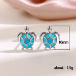 Load image into Gallery viewer, CAOSHI Cute Blue Turtle Earrings Fashion Elegant Lady Daily Accessories Fashion Dainty Animal Jewelry for Engagement Ceremony