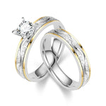 Load image into Gallery viewer, Luxury Titanium Ring for Couple Wedding Band Engagement Jewelry Women Men Trendy Rings Stainless Steel Comfit Size 6-13 Bagues