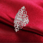 Load image into Gallery viewer, Hot new 925 Sterling Silver Rings For Women fine wide Retro elegant Fashion Party Gifts Girl student Charm wedding Jewelry