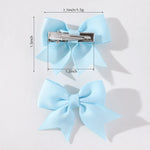 Load image into Gallery viewer, 10Pcs/Set Classical Solid Ribbon Bow Hair Clips for Kids Girl Handmade Bows Hairpin Barrettes Headwear Children Hair Accessories