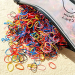 Load image into Gallery viewer, 500/1000/2000pcs Girls Colourful Disposable Rubber Band Hair Ties Headband Children Ponytail Holder Bands Kids Hair Accessories