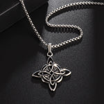 Load image into Gallery viewer, Vintage Witch Knot Necklace Stainless Steel Magic Knot Pagan Wicca Symbol Pendant for Men Women Celtic Knot Jewelry Gifts