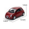 1/28 Fiat 500 Toy Car Miniature CCA Classical Model Diecast Alloy Collection Doors Openable Pull Back Vehicle Collection Gift