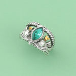 Load image into Gallery viewer, Lord Ring of Barahir, Aragorn, Gondor, Green Crystal Rings, Cosplay Creativity, Personality Jewelry, Gifts for Men