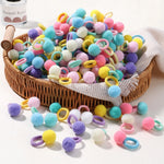 Load image into Gallery viewer, 20pcs Kids Elastic Hair Bands Girls Plush Ball Rubber Band For Children Sweets Scrunchie Hair Ties Clip Baby Hair Accessories