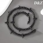 Load image into Gallery viewer, D&Z Hip Pop 4MM Tennis Chain Dropwater Bling Iced Out Colorful Rhinestone Necklaces For Men Women Choker Jewelry Party Gift