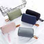 Load image into Gallery viewer, Small Makeup Bag Simple Solid Color Cosmetic Storage Bag for Women Pouch Toiletry Bag Waterproof Make Up Purses Case Mini