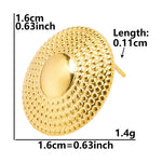 Load image into Gallery viewer, Irregular Geometry Gold Plated Earring Stainless Steel No Fading Silver/ Colour Earrings With Earplugs For Men Women Ear Jewlery