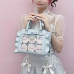 Load image into Gallery viewer, Chic New Designed Ruffles Hand Bag for Women 2024 Japanese Solid PU Ita Bag All Match French Elegant Handbag Bolsos Сумка